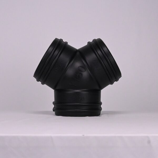 150mm durable plastic plain branch connector – y150