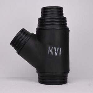 insulated black plastic plain branch connector for hvac ducting – straight type kv1